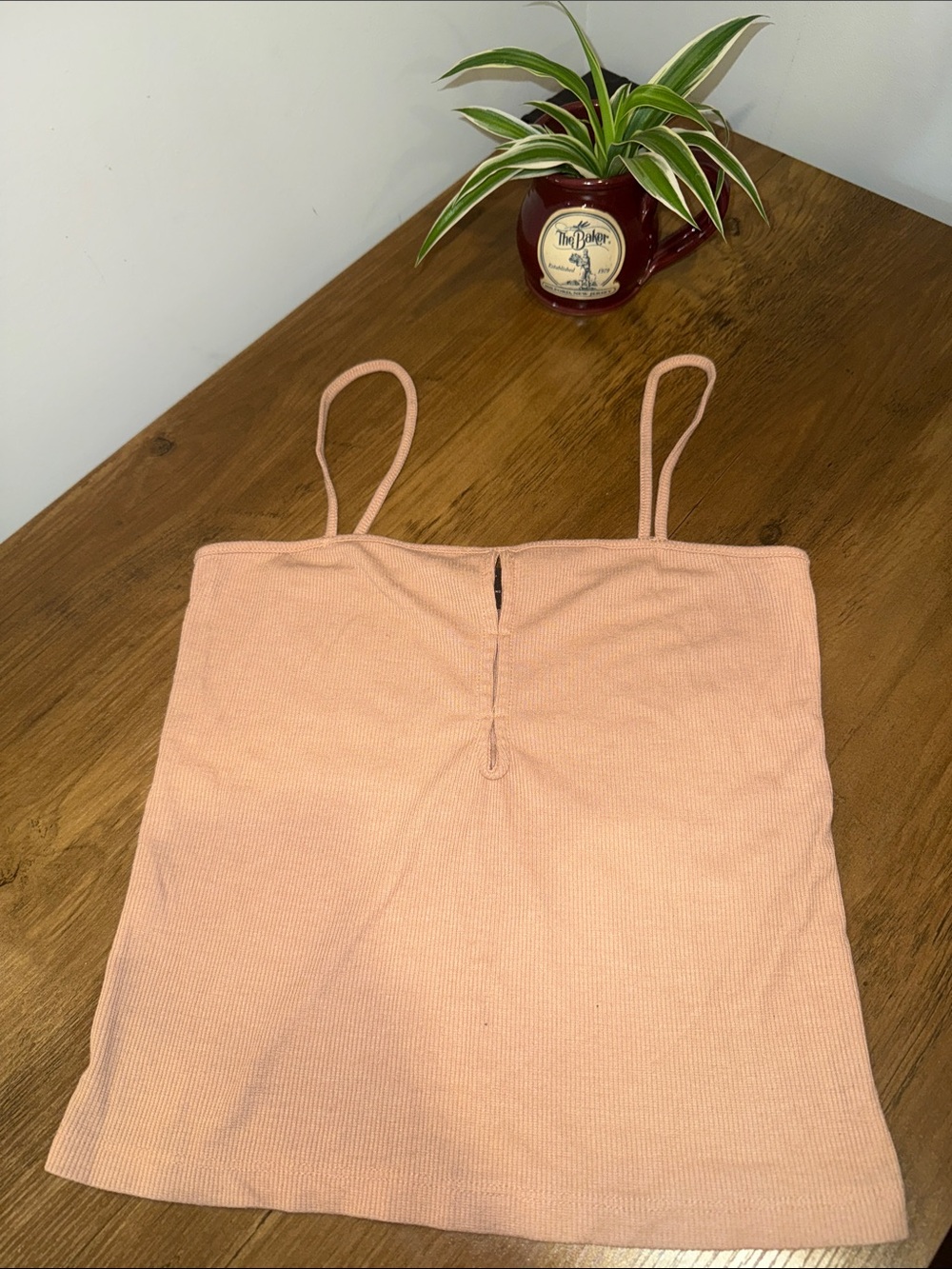 Forever 21 Peach Ribbed Spaghetti Strap Camisole